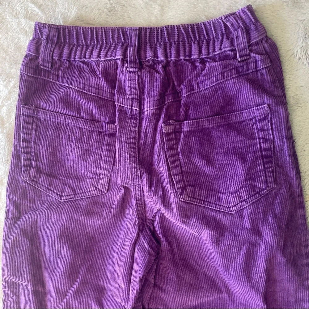 New Legends Purple Kids Corduroy Pants size 7 elastic waist 100% cotton